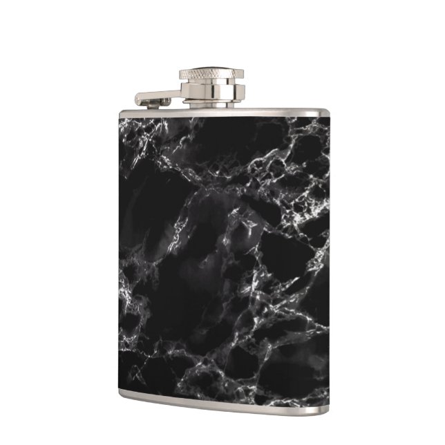 Faux Black Marble Flask (Left)