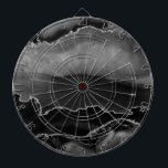 Faux Black Marbled Agate Elegant Silver Glitter Dartboard<br><div class="desc">If you are a geologist or lover of gemstones,  the agate stone must be one of your favourites,  because it is glamourous,  chic and very varied in its colours and shapes. This design has a beautiful monochrome combination of black,  grey and white shades.</div>