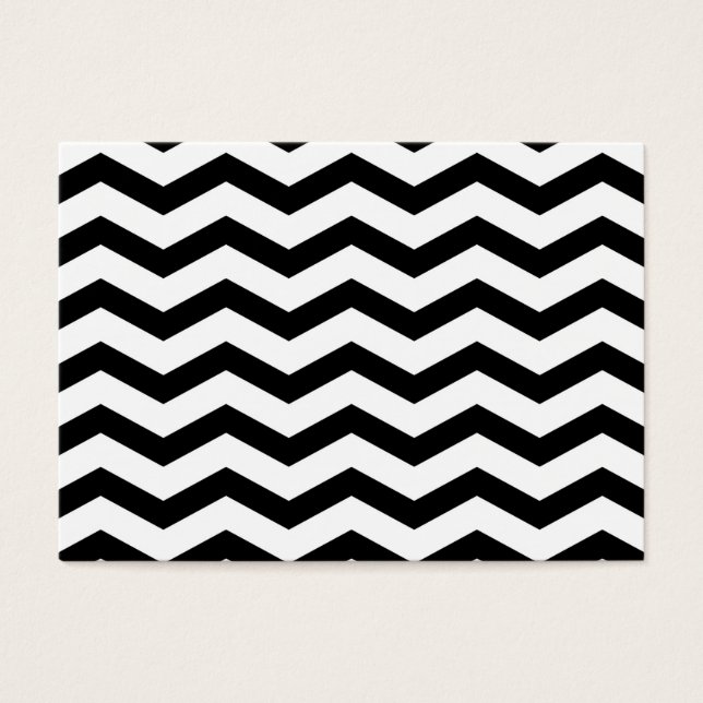 Faux Black White Foil Chevron Zig Zag Pattern (Front)
