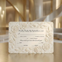 Faux Blind Embossed Floral Sculpture Ivory