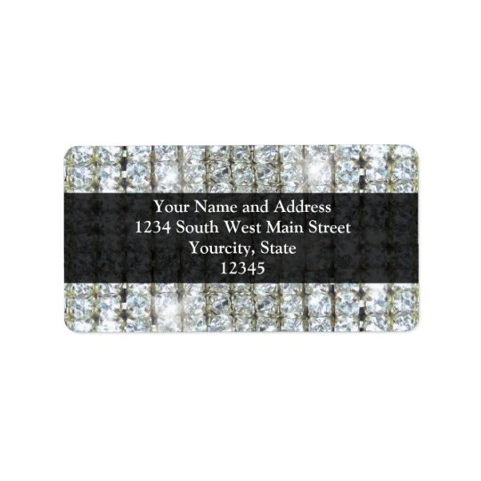 Faux Bling Address Label