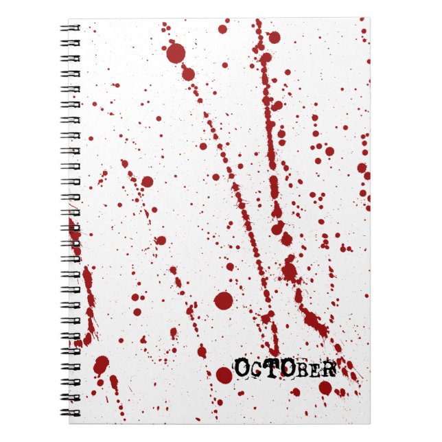 Faux Bloodstained Blood Spatter Notebook (Front)
