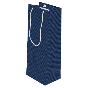 Faux Blue Denim Gift Bag