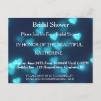 Faux Blue Heart Glittering Confetti Sparkles Dots