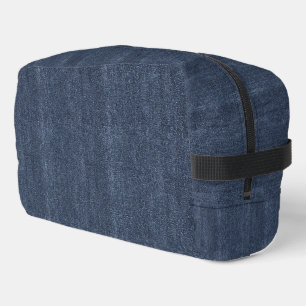 Faux Blue Jean Denim Dopp Kit