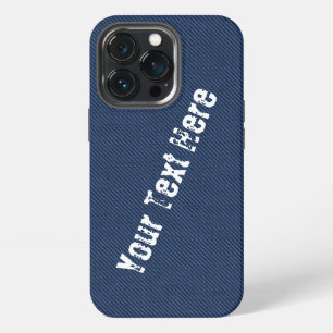 Faux Blue Jeans Custom Text iPhone Case