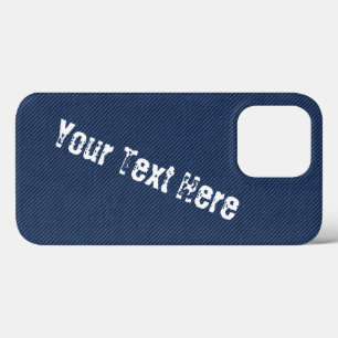 Faux Blue Jeans Custom Text iPhone Case