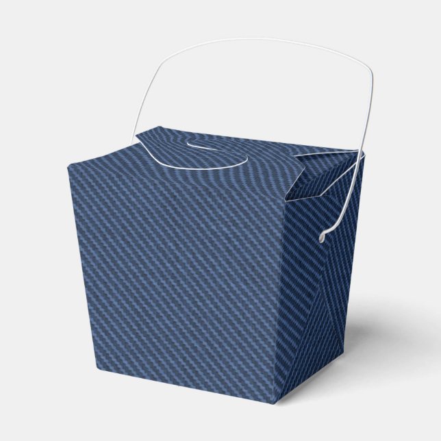 Faux Blue Jeans Denim Fabric Favour or Gift Boxes (Front Side)