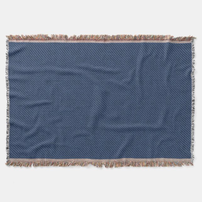 Faux Blue Jeans Denim Throw Blanket (Front)