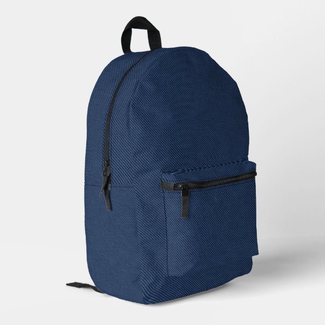 Faux Blue Jeans Design Backpack (Back Corner Left)