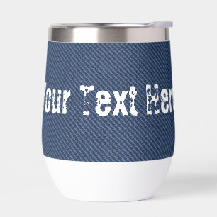 Faux Blue Jeans Fabric Custom Text Personalised