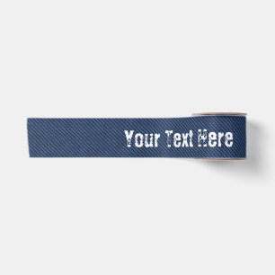 Faux Blue Jeans Fabric Ribbon Personalised Text Satin Ribbon