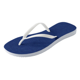Faux Blue Jeans Flip Flops
