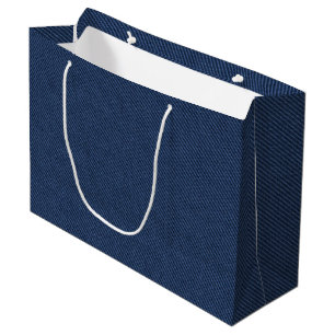 Faux Blue Jeans Gift Bag Modern Design