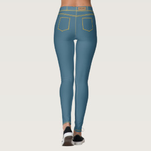 Faux Blue Jeans Leggings