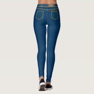 Faux Blue Jeans Leggings