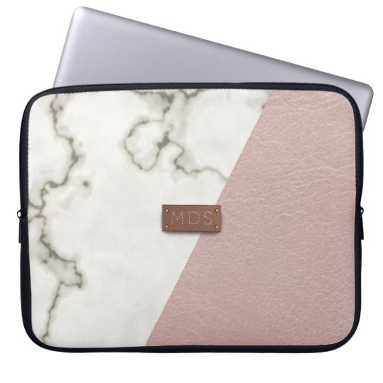 Faux Blush Pink Leather Marble Modern Monogram Laptop Sleeve Zazzle Com Au - Leather Laptop Sleeve Monogram Faux Blush Pink Leather Marble Modern Monogram Laptop Sleeve Zazzle Com Au - Leather Laptop Sleeve Monogram