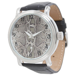 Faux Boa Constrictor Snakeskin Watch