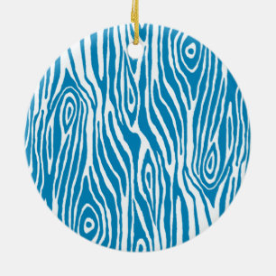 Faux Bois Ceramic Ornament