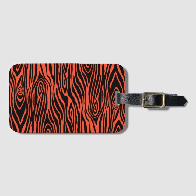 Faux Bois Luggage Tag (Front Horizontal)