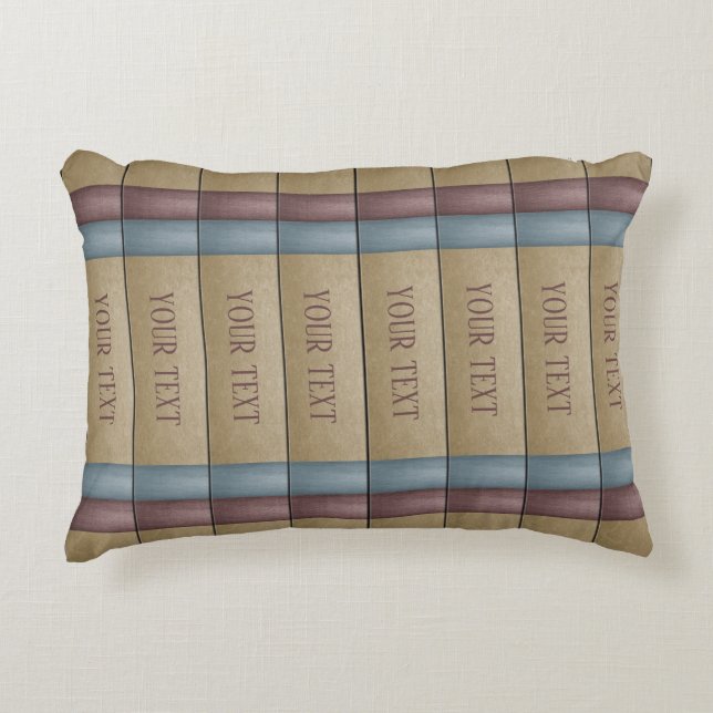 Faux Book Shelf Book Spines Library Decorative Cushion (Front)