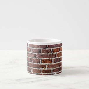 Faux Brick Wall Design Espresso Cup