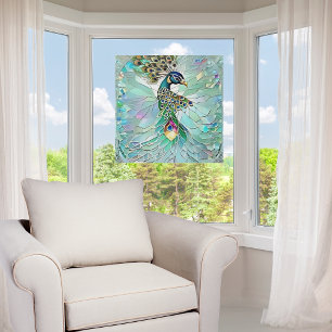 Faux Broken Glass Peacock