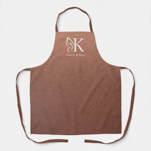 Faux Bronze Personalized Butterfly Wing Monogram Apron