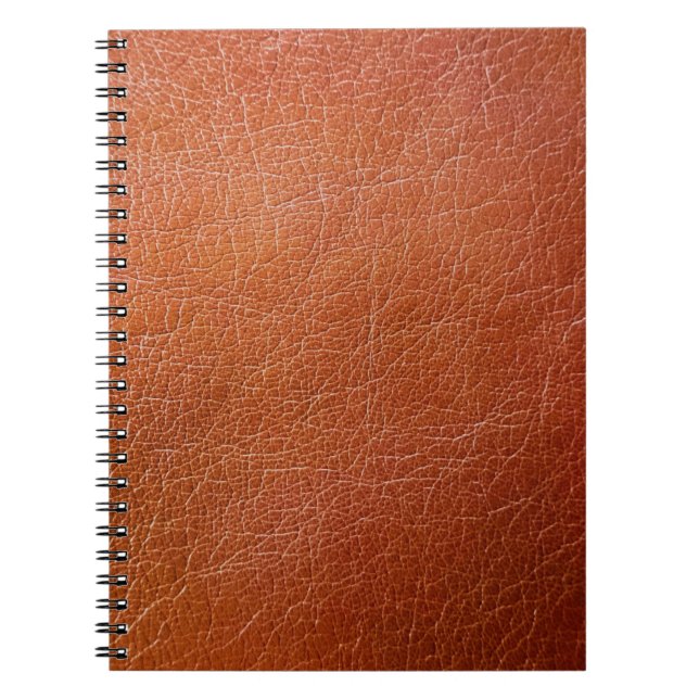 Faux brown leather  notebook (Front)