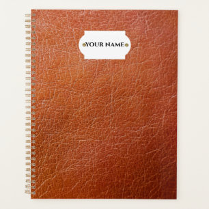 Faux brown leather  planner