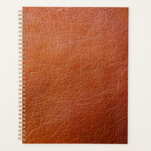Faux brown leather  planner