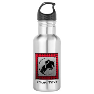Faux Brushed Aluminium Equestrian. 532 Ml Water Bottle