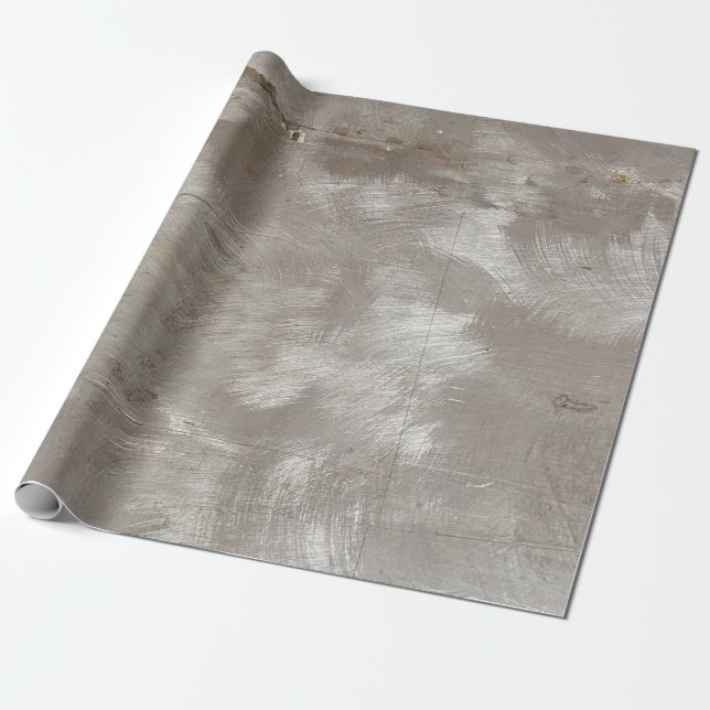 Faux Brushed Aluminium Wrapping Paper (Unrolled)