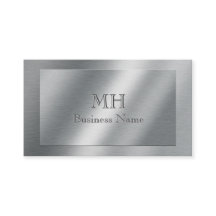 Faux Brushed Metal - Monogrammed