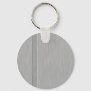 Faux Brushed Metal with Groove Key Ring