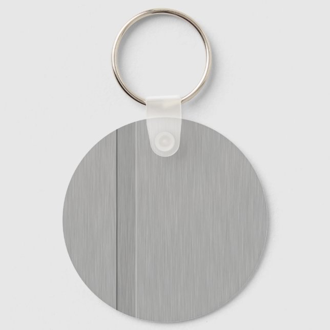 Faux Brushed Metal with Groove Key Ring (Front)