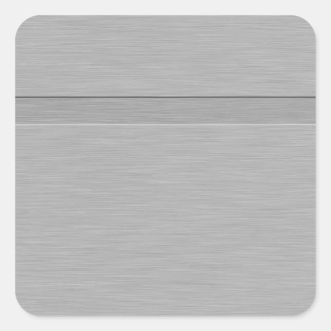 Faux Brushed Metal with Groove Square Sticker (Front)