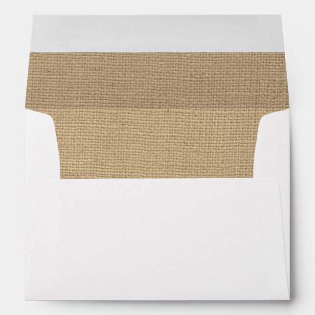 Faux Burlap and Lace Envelope (Back (Bottom))