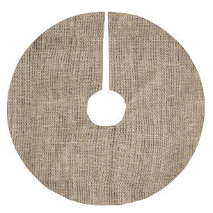 Faux Burlap Brushed Polyester Tree Skirt