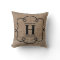Faux Burlap Family Monogram