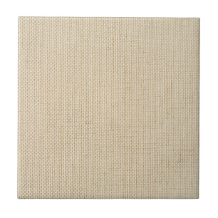 Faux burlap pattern ceramic tile