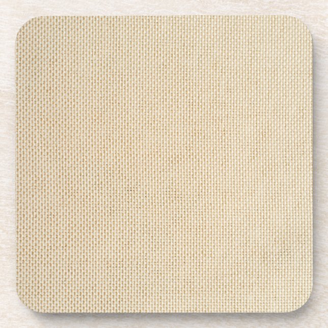 Faux burlap pattern coaster (Front)