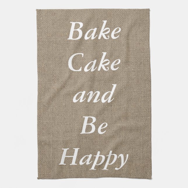 Faux Burlap Tea Towel (Vertical)