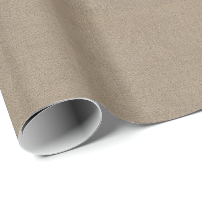 Faux Burlap Wrapping Paper (Roll Corner)