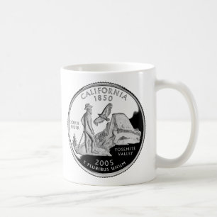 Faux California State Quarter Yosemite Valley Muir Coffee Mug