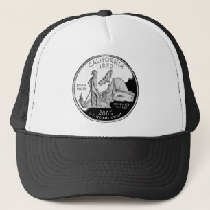Faux California State Quarter Yosemite Valley Muir Trucker Hat