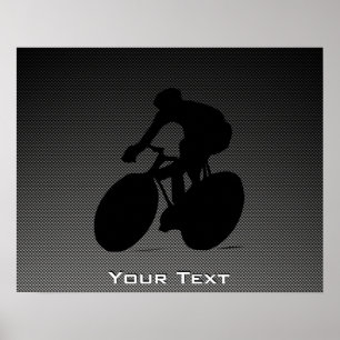 Faux Carbon Fibre Cycling Poster