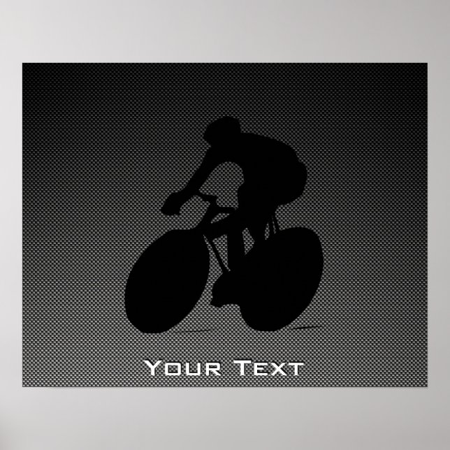 Faux Carbon Fibre Cycling Poster (Front)