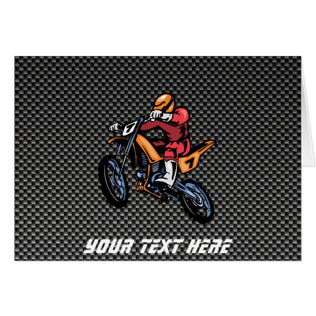 Faux Carbon Fibre Motocross (Front Horizontal)