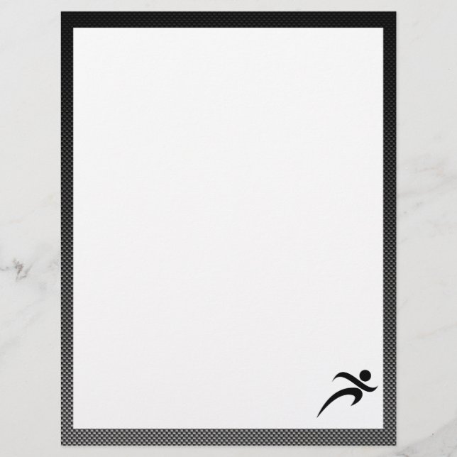 Faux Carbon Fibre; Running (Front)